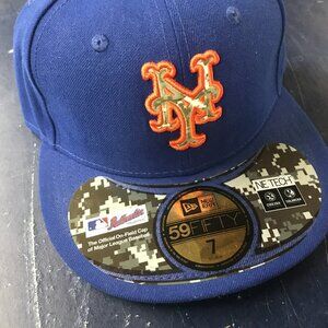 Navy Blue MLB New Era NY Mets Authentic Stars & Stripes Fitted Hat